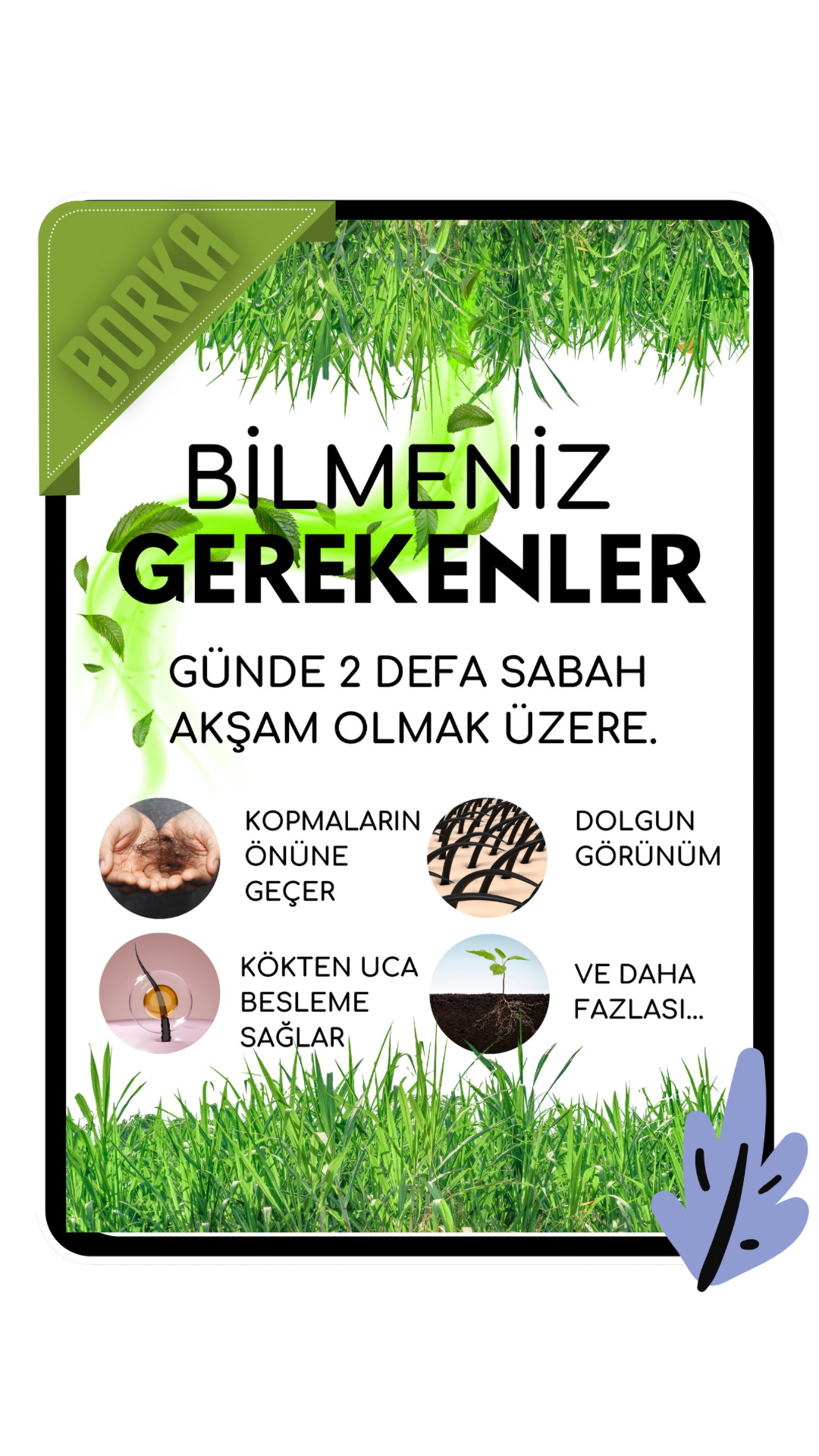 Biberiye & Kafein Saç & Sakal Serumu – Dökülme Önleyici & Gürleştirici