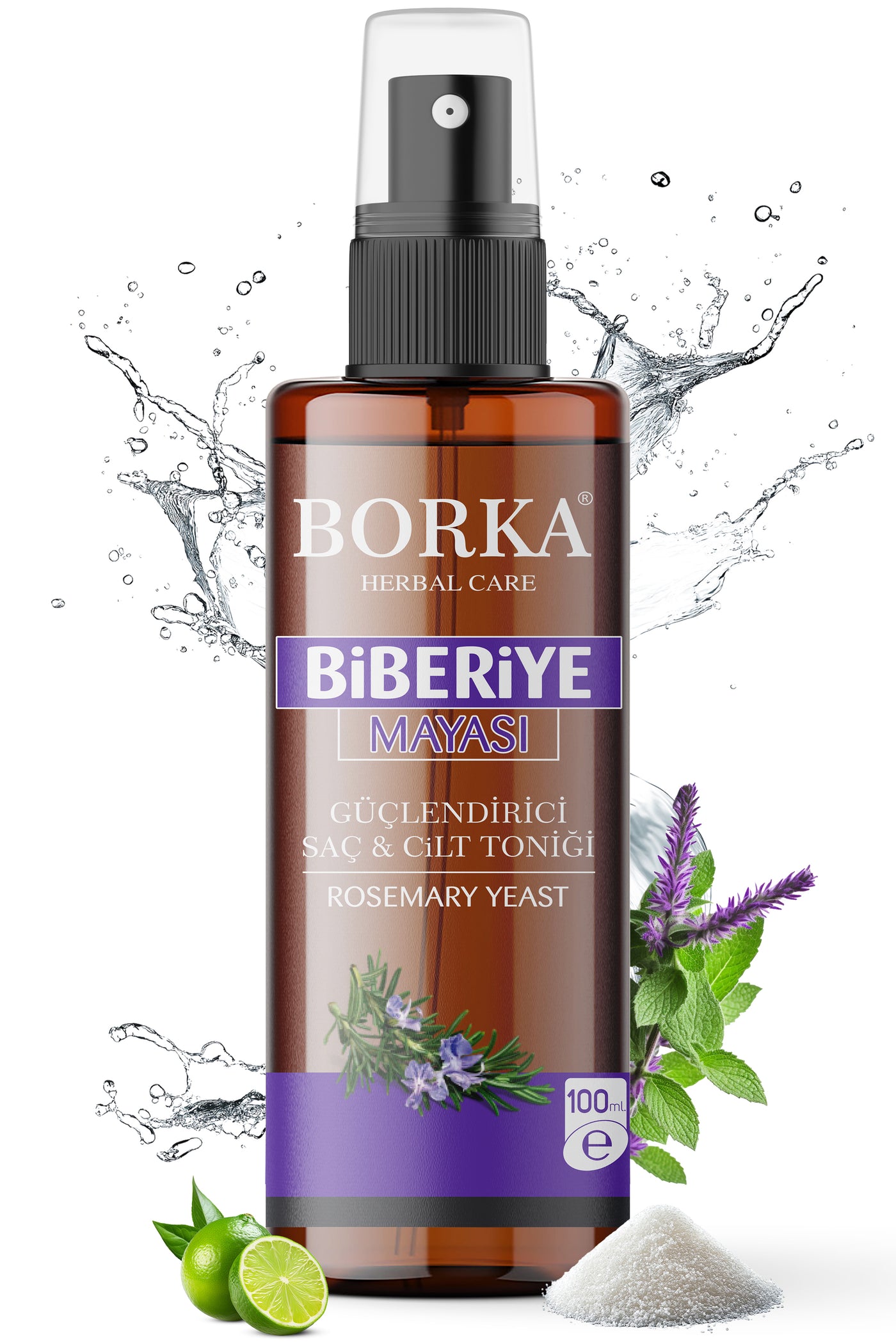 Biberiye Suyu & Yağı (100 ML) – Saç & Yüz Toniği