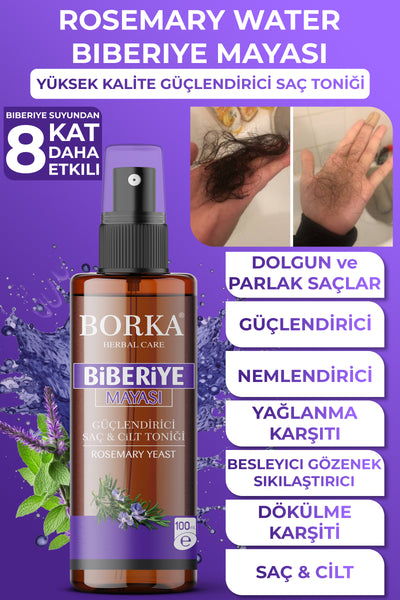 Biberiye Suyu & Yağı (100 ML) – Saç & Yüz Toniği