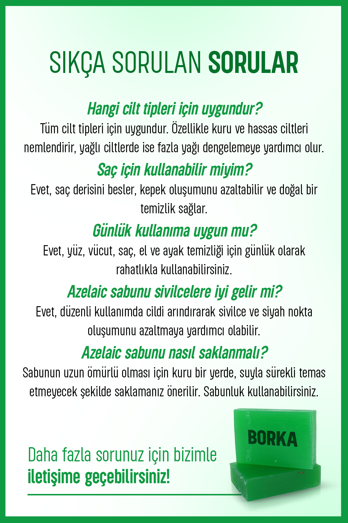 Doğal Azelaik Asit Sabun